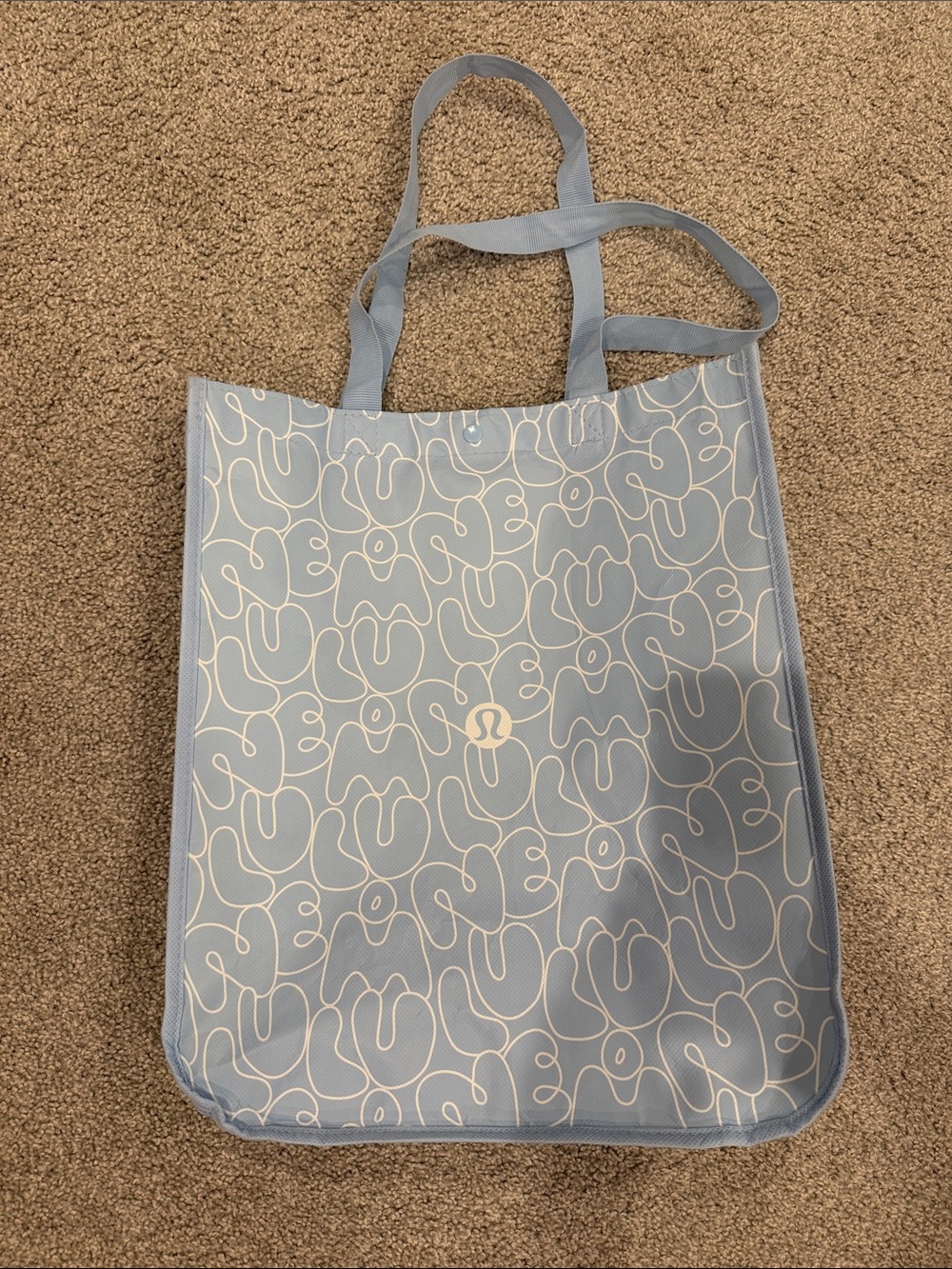 Lululemon Bubble Graphic Tote light blue Large